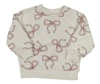 Bílá mikina s mašlemi F&F