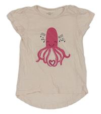 Světlerůžová tunika s chobotnicí Topomini