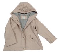 Pudrová nepromokavá jarní bunda s kapucí Mango