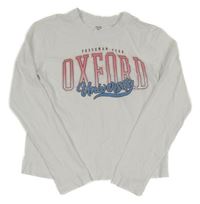 Bílé crop triko s nápisem OVS