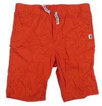 Červené plátěné kraťasy H&M