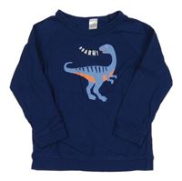 Tmavomodré triko s dinosaurem