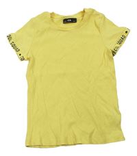 Žluté žebrované tričko C&A