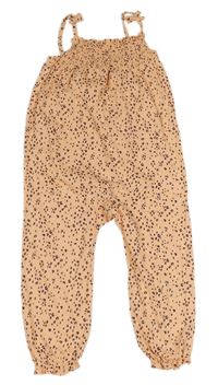 Meruňkový vzorovaný kalhotový overal H&M