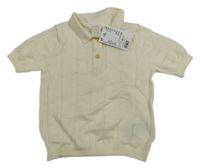 Nové - smetanové pletené polo tričko H&M