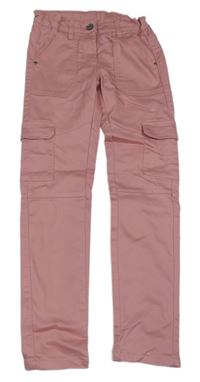 Růžové skinny kalhoty s kapsami alive