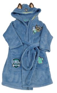 Modrý plyšový župan s Tlapkovou patrolou a kapucí George
