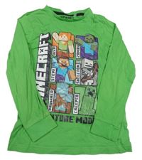 Zelené pyžamové triko s Minecraft C&A