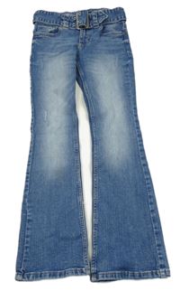 Modré flare rifle s páskem H&M