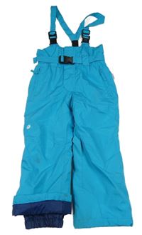 Tyrkysové šusťákové funkční oteplovačky s kšadami