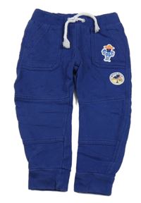 Modré tepláky s nášivkami F&F