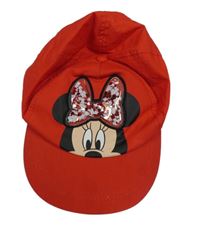 Červená plátěná kšiltovka s Minnie 