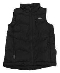 Černá šusťáková zateplená vesta s logem Trespass