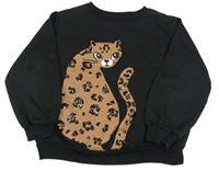 Černá mikina s leopardem H&M
