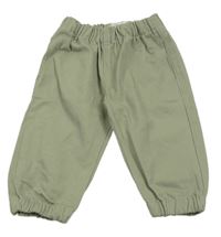 Olivové plátěné kalhoty Primark