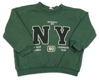 Zelená mikina s nápisem Zara