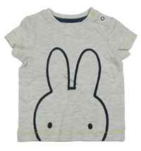 Šedé melírované tričko s Miffy C&A