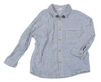 Bílo-modrá pruhovaná košile H&M