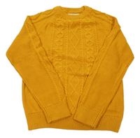 Hořčicový vzorovaný svetr H&M