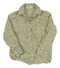 Světlezelená květovaná halenka H&M