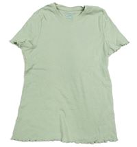 Zelené žebrované tričko Primark