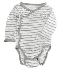 Bílo-šedé pruhované zavinovací body H&M