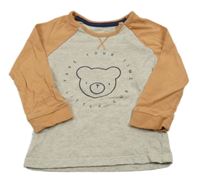 Béžovo-oranžové triko s medvídkem George