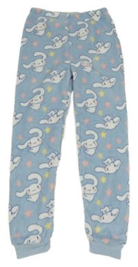Světlemodré plyšové pyžamové kalhoty s Cinamonroll a hvězdami Primark