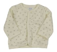 Smetanová propínací mikina s tlapkami 