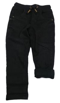 Černé podšité teplákové skinny rifle s úpletovým pasem George