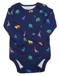 Tmavomodré žebrované body s diny Baby Boden