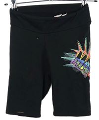 Dámské černé elastické kraťasy s nápisem Marvel 