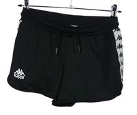Dámské černé sportovní kraťasy s logy Kappa 