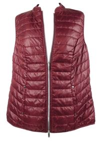 Dámská vínová šusťáková lehce zateplená vesta zn. Gina Laura 
