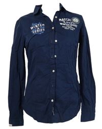 Dámská tmavomodrá halenka s nápisy Gaastra 