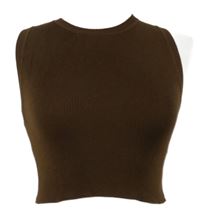 Dámská hnědá svetrová crop vesta Zara 