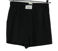 Dámské černé žebrované kraťasy Shein 