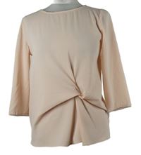 Dámská světlerůžová řasená halenka F&F