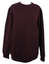 Pánská vínová vzorovaná mikina F&F