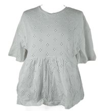 Dámská bílá madeirová peplum halenka Asos 