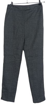 Dámské černo-šedé kostkované kalhoty F&F