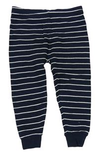 Tmavomodro-bílé pruhované pyžamové kalhoty George