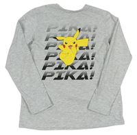 Šedé triko s Pikachu George