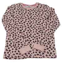 Světlerůžové triko s leopardím vzorem Minoti