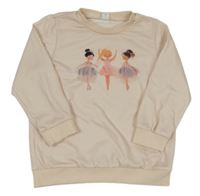 Světlerůžová mikina s baletkami Shein