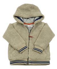 Béžová huňatá podšitá bunda s kapucí M&S