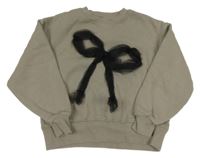 Šedá crop mikina s mašlí Zara