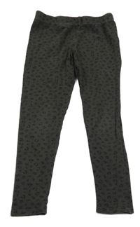 Tmavošedé legíny s flíčky Primark