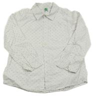 Bílá puntíkatá košile Benetton