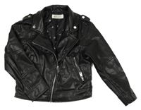 Černý koženkový křivák H&M